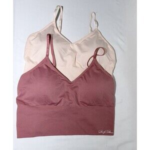 Marilyn Monroe Women’s XL Bralette Seamless Removable Pads Pink/Nude 2-Pack NWOT